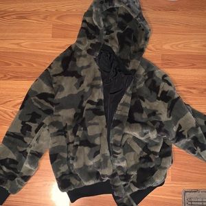 Camo hoedown very soft and can turn both ways